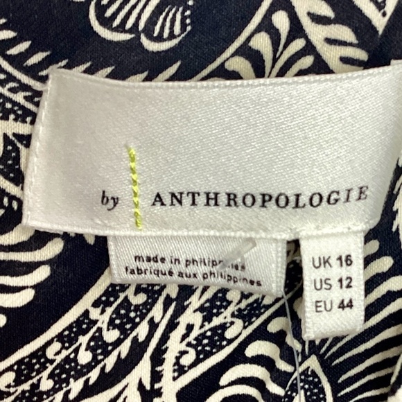 Anthropologie Zadie Black Printed button Jumpsuit Flutter sleeve Pockets - Picture 8 of 12